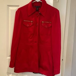 Red jacket , very comfortable.